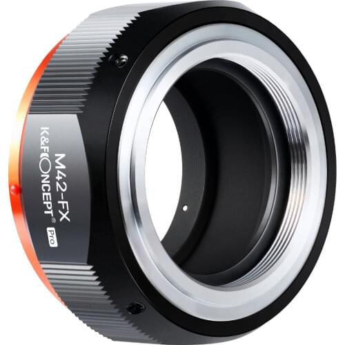 K&F Concept M42 - Fuji X PRO Lens Mount Adapter for M42 Lenses Threaded for FX Mount Mirrorless Camera with Matte Varnish Design