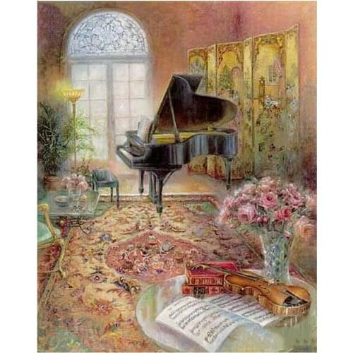 DIY Diamond Embroidery Piano and violin Diamond Painting Still life Cross Stitch 3d picture of rhinestone by numbers mosaic gift
