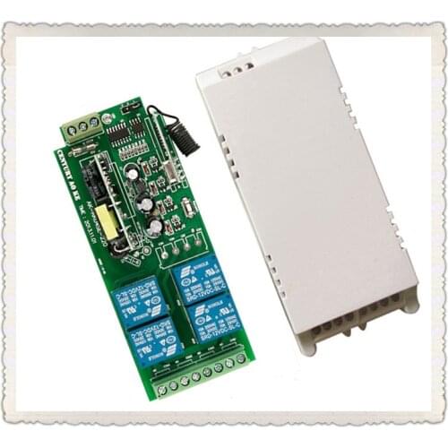 85v~260V 110V 220V 230V 4CH RF Wireless Relay Switch Learning Code Receiver Security System Garage Doors Not with Controllers