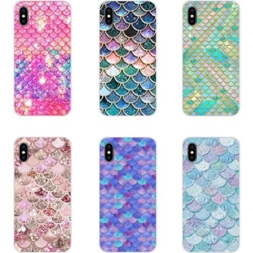 Mermaid Fish Scale Pattern Mobile Phone Cases Cover For Huawei G7 G8 P8 P9 P10 P20 P30 Lite Mini Pro P Smart Plus 2017 2018 2019