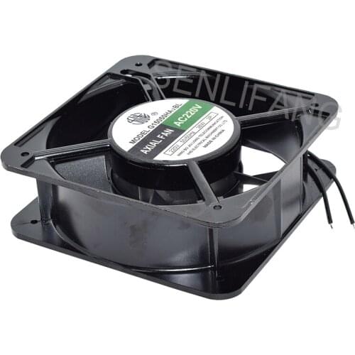 Well Tested G15050HA2BL AC220V 50/60HZ 38W 150 * 150 * 50mm Two Lines Cooling Fan