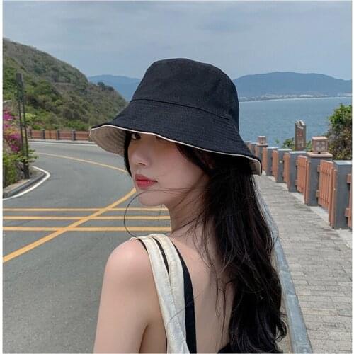 Double-Sided Casual Fashion Fisherman Hat Woman Korean Version Wild Japanese Summer Thin Sun Hat To Prevent UV Sun Hat