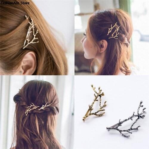 JCAAAP Elegant Metal Tree Branch Hairpins Hair Clips barrettes Female Headwear Alloy Hair Hair Clip