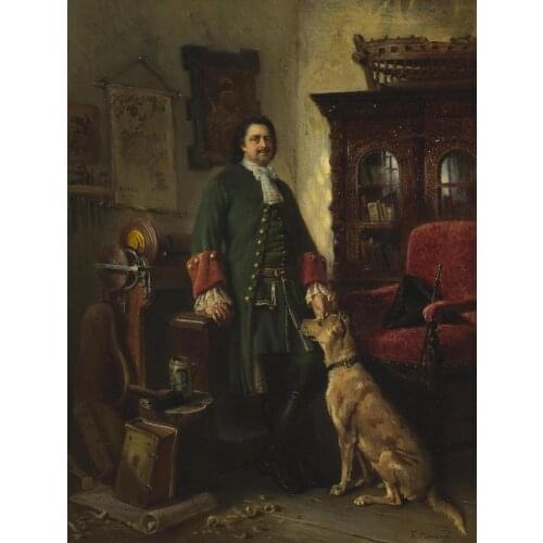 HOME OFFICE ART Peter the Great in His Studio Peter the Great Emperor of Russia Tsar of Russia PRINT painting on canvas