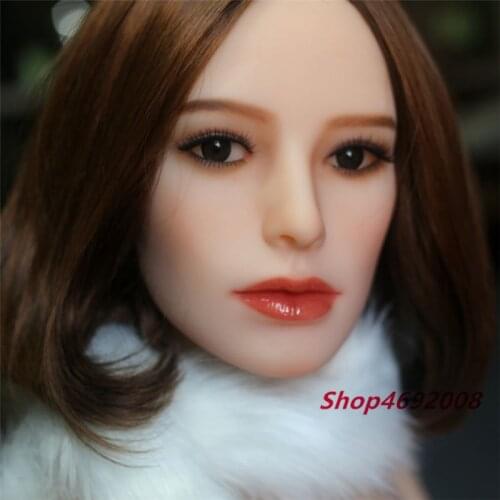 Beautiful Sex Doll Head Oral Sex Lifelike Woman Realistic TPE Mouth With Skeletont Display Toys Masturbator