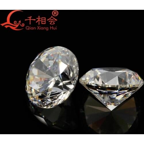 MN yellowish 2.1mm-4.75mm very shinnig like dia mond white color round shape star cut cubic zirconia loose stone