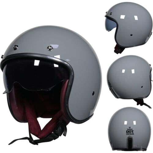 High Quality Motorcycle Helmet Cafe Racer Style Open Face Helmet Retro Scooter Jet Motorbike Riding Capacete