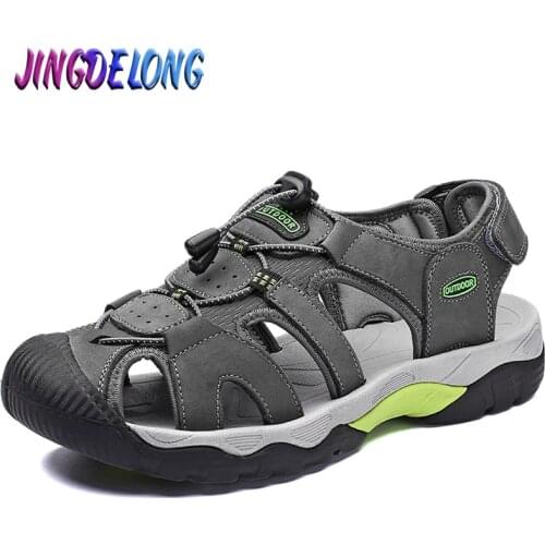 Summer Hot Sale Mens Sandals Leather Sandals Men Beach Shoes Rome Designer Mens Sandals Outdoor Mens Wading Shoes Soft Bottom