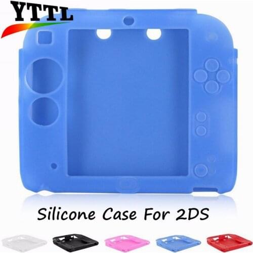 Soft Case Silicone for 2DS protective Rubber bumper Gel Skin Cover case for 2DS console Free Shipping