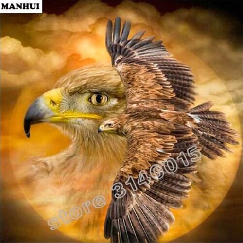 Wall pictures Eagle animal stitch crystal Spuare diamond painting cross stitch full diamond embroidery needlework BFC257