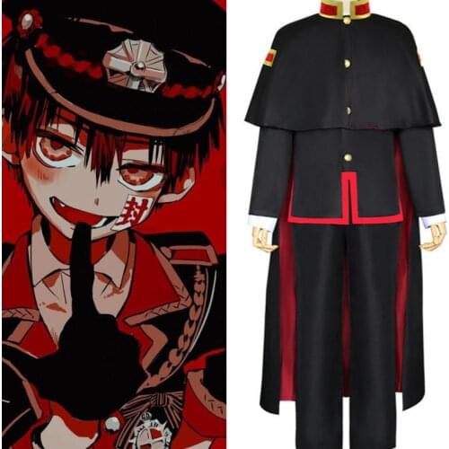 Toilet Bound Hanako Kun Poster Cosplay Wig Hat Cloak Anime Yugi Amane School Uniform Halloween Costume Clothing Set