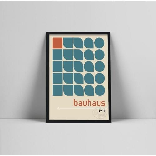 Bauhaus poster, 100 year Bauhaus, Bauhaus Exhibition print, Herbert Bayer poster, Bauhaus Print, Walter gropius, Baus artMatisse
