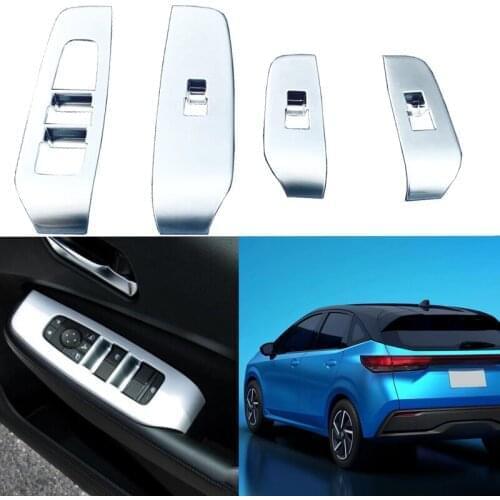 Right Hand Drive Interior Window Switch Button Panel Cover Sticker Styling ABS Accessories 4p/set For Nissan Note E13 2021 2022