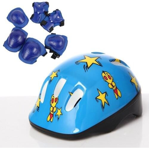 Roller skates kids helmet skateboard scooter wrist knee elbow protector pads skate boards accessories 1set