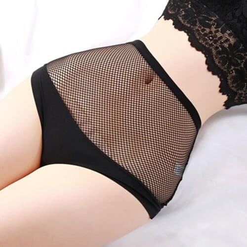 Sexy Panties Women High Waist Silk Seamless Thongs G Strings Underwear Ladies Hollow Out Underpants Female Intimates Lingerie