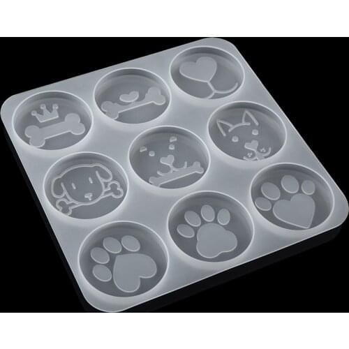 6 Cavity Cute Pet Paw Print Silicone Mold DIY Crafts Ornaments Mould Crystal Epoxy Resin Epoxy Mould