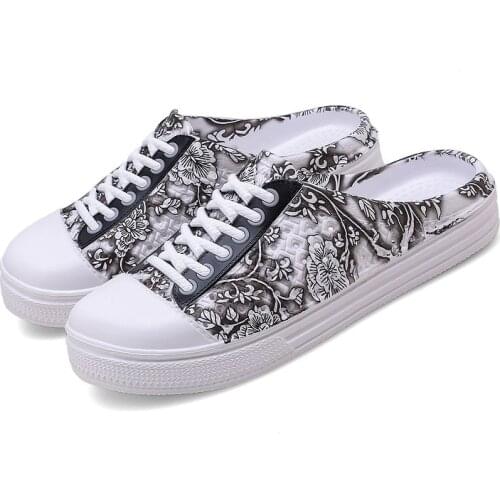 Similarfree Female Slippers Summer Breathable Shoes Women Size 36-41 PU Sandals Lightweight Beach Slipper Croc Sandals For Women