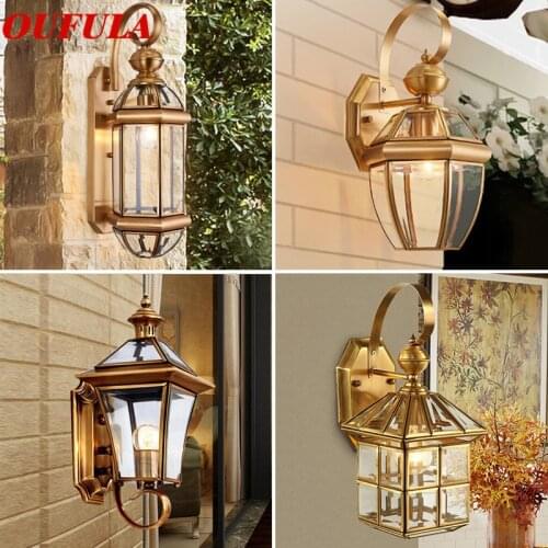 FAIRY Modern Wall Lamps Light Outdoor Waterproof Sconce Contemporary Brass Copper for Home Balcony Courtyard Corridor