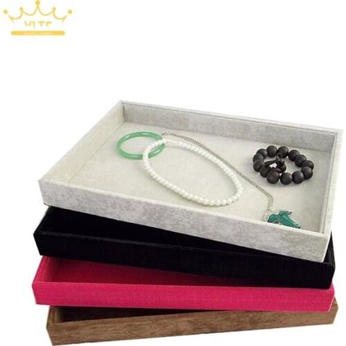 Stackable Jewelry Trays Inserts Velvet Catch All Jewelry Display Tray Case 35*24*3CM