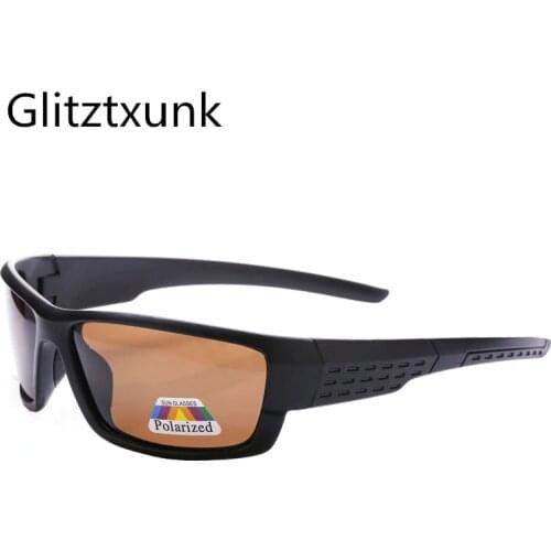 Glitztxunk Polarized Sunglasses Men UV400 Brand Designer Sun Glasses Square Coating Black Fishing Driving Eyewear Goggle Oculos