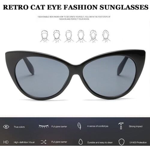 Vintage Cateye Sunglasses Women Sexy Retro Small Cat Eye Sun Glasses Brand Designer Colorful Eyewear For Female Oculos De Sol