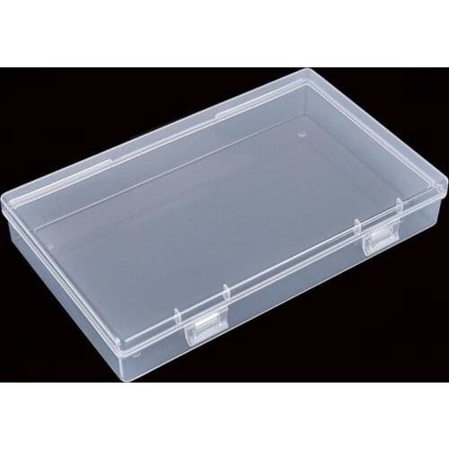High Quality Rectangular Transparent Clear Plastic Storage Box Jewelry Small Components Container Organizer Fast Shipping WB679