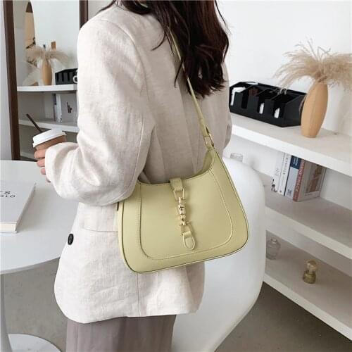 New Leather Shoulder Crossbody Bags for Women Fashion Underarm Fashion Simple Shoulder Bag Female Sofe Pu Handbags Travel Bag