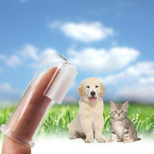 Pet Finger Toothbrush Super Soft Cat Doggie Cleaning Toothbrushes Teddy Dog Brush Bad Breath Tartar Teeth Care