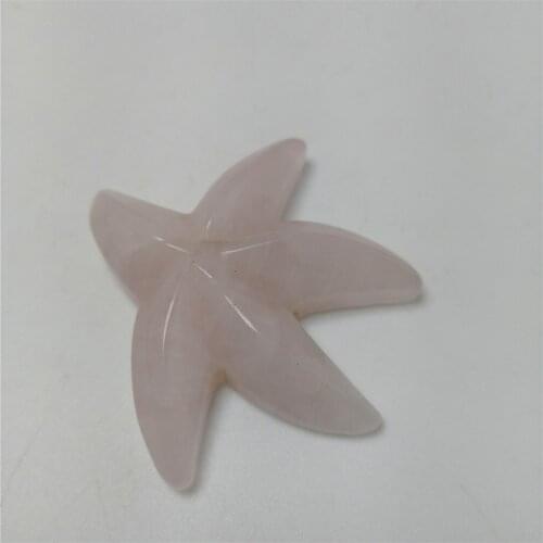 1-3pcs Fashion Natural Crystal Carved Starfish Pendant Rose Quartz Tiger eye Turquoise Natural Mineral Pendant Jewelry DIY G