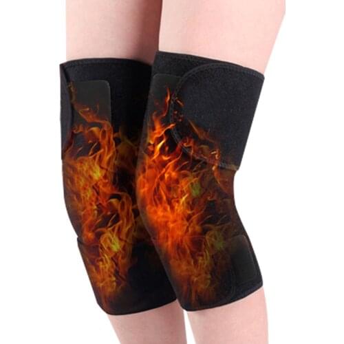 1Pair Tourmaline Self -heating Kneepad Magnetic Therapy Knee Support Tourmaline Knee Brace Belt Knee Massager Pads