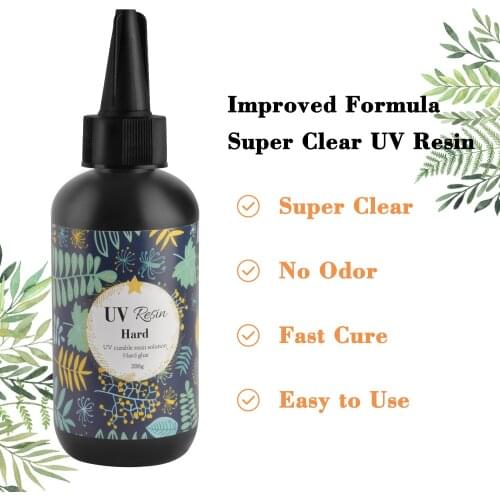 100g/200g UV Resin Glue Ultraviolet Curing Solar Cure Sunlight Activated Hard DIY Quick Drying Non-Toxic For Jewelry Resin Gel