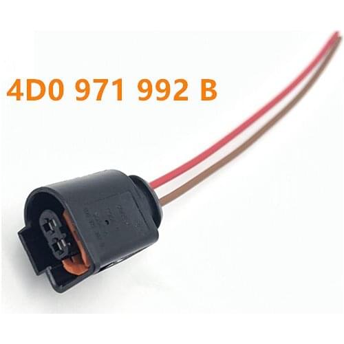 2 Pin/Way Generator Wiring Plug Pigtail Connector For Audi VW 4D0 971 992 B