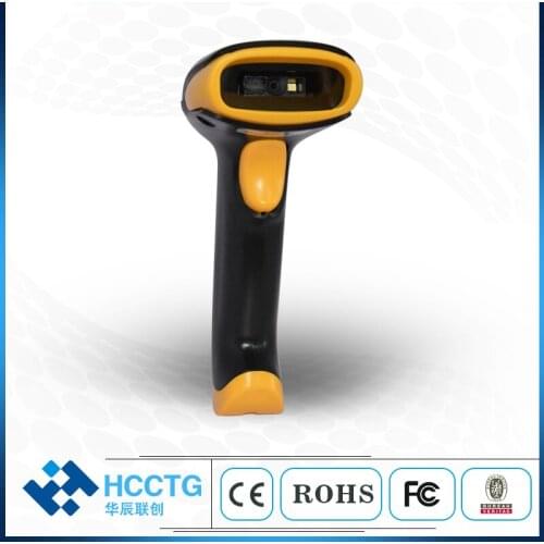 433m Wireless 2D Barcode Scanner Gun Reader with Base Wireless Inductive Charging (HS-6412)