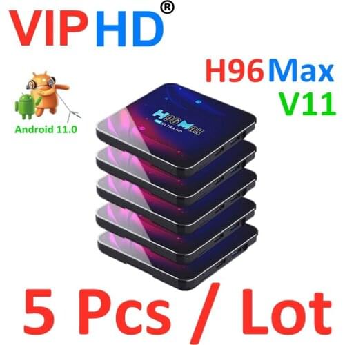 5 Pcs Lot Android 11.0 Tv Box H96 Max V11 Wifi BT Set top Box H96Max Smart Media Player