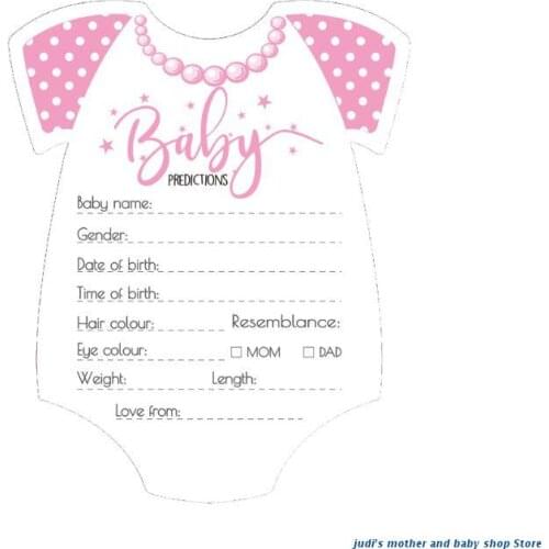 67JC 10 Pack Advice and Prediction Cards for Baby Shower Game Gender Neutral Boy Girl
