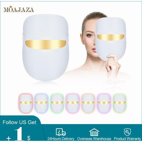 7/3 Colors Light Therapy Facial Mask Skin Rejuvenation Electroporation Led Photon Reduce Wrinkle Dropshipping Beauty Skincare