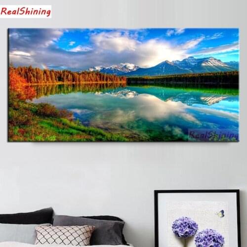 Large size picture Beautiful lake diamond Embroidery diy diamond painting mosaic painting 3d cross stitch H2479