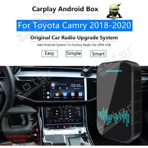 Car Radio Carplay Android Ai Box For Toyota Camry 2018 - 2020 Multimedia Player Apple CP Ai Box Wireless Upgrade Mirror Link GPS