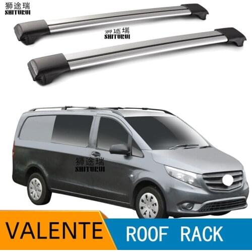 2Pcs Roof bars For Mercedes-Benz VALENTE 2014-2020 MPV Aluminum Alloy Side Bars Cross Rails Roof Rack Luggage