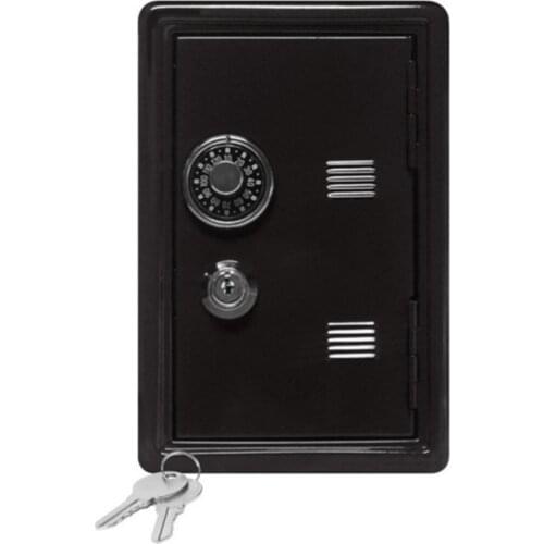 Household Insurance Box Mini Metal Safe Creative Piggy Bank Key Insurance Cabinet Desktop Decoration LESHP