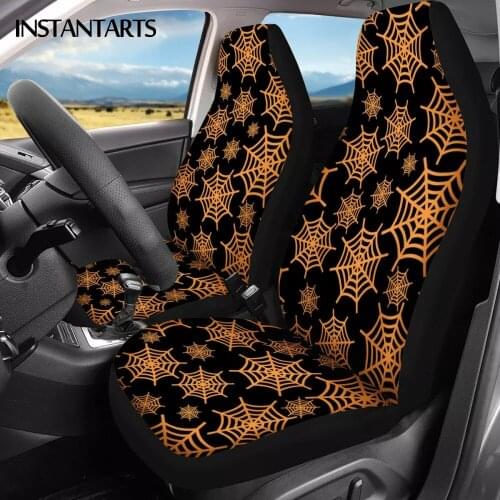INSTANTARTS Fashion Creative Design Car Interior Decor Vehicle Seat Covers Anti-Slip Universal Car Front Seat Covers Set of 2