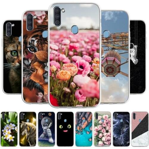 Cartoon Case For Samsung Galaxy A11 Phone bags Soft Cover For Samsung Galaxy M11 Coque Capa Animal Painted Fundas Bumper