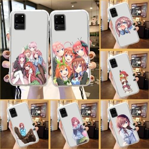 Nakano miku Anime Phone Case For Samsung Galaxy Note 4 8 9 10 20 S8 S9 S10 S10E S20 Plus UITRA Ultra transparent trend bumper