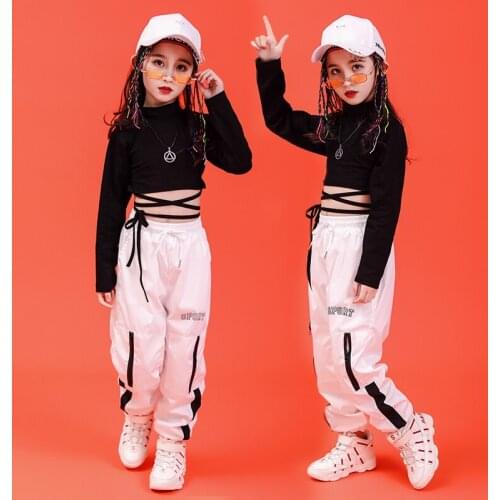 Modern Jazz Child Dance Costume Childrens Girls Sequins Kids Hip Hop Clothing For Performance Dancing Clothes 110-180CM DL6510