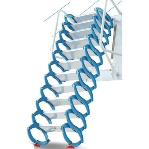 Household tool set outdoor wall-mounted telescopic staircase manual folding ladder portable telescopic staircase 2.5-3M