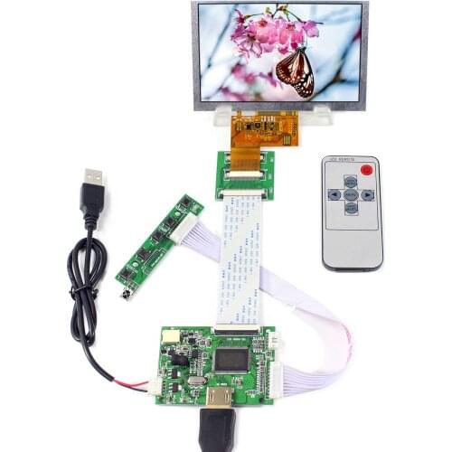 HD MI LCD Controller Board VS-TY50-V2 With 5inch 800X480 VS050T-002A LCD Remote Control