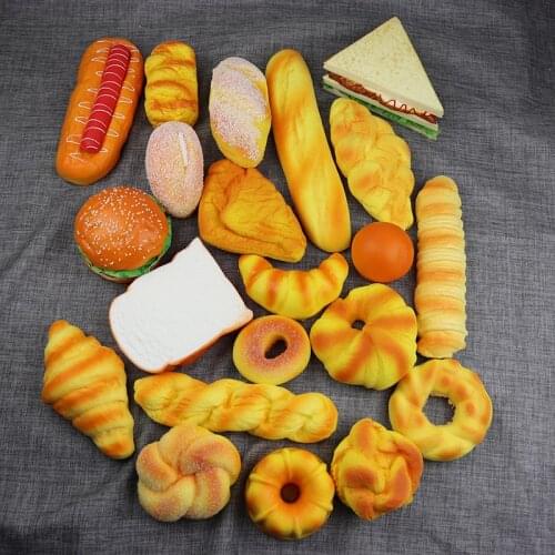 Artificial Cake Fake Bread Squishy Foods Simulation Bread Model Photography Fake Bread Prop