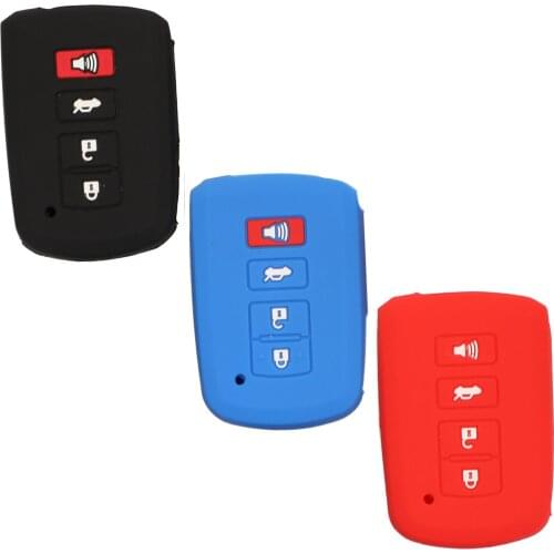 Kutery 10pcs/lot 4 Buttons Silicone rubber car key cover case skin For Toyota Highlander RAV4 Camry Avalon Corolla