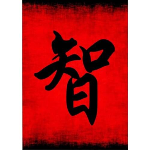 Chinese Calligraphy Wisdom Symbol Art Film Print Silk Poster Home Wall Decor 24x36inch