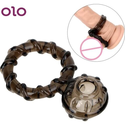 OLO Cock Ring Elastic Penis Ring Scrotal Binding Adult Products Delay Ejaculation Sex Toys for Men Male Scrotum Cock Cages